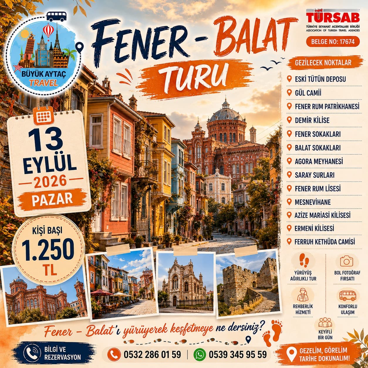Fener - Balat Turu - 13 Eylül 2026