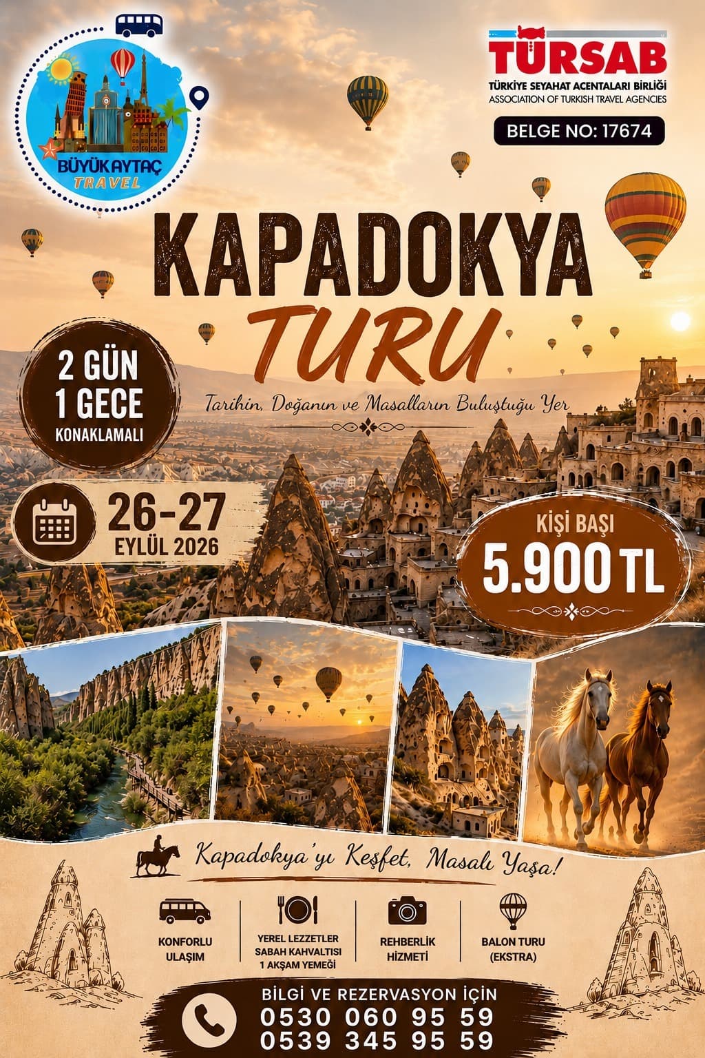 Kapadokya Turu - 26-27 Eylül 2026