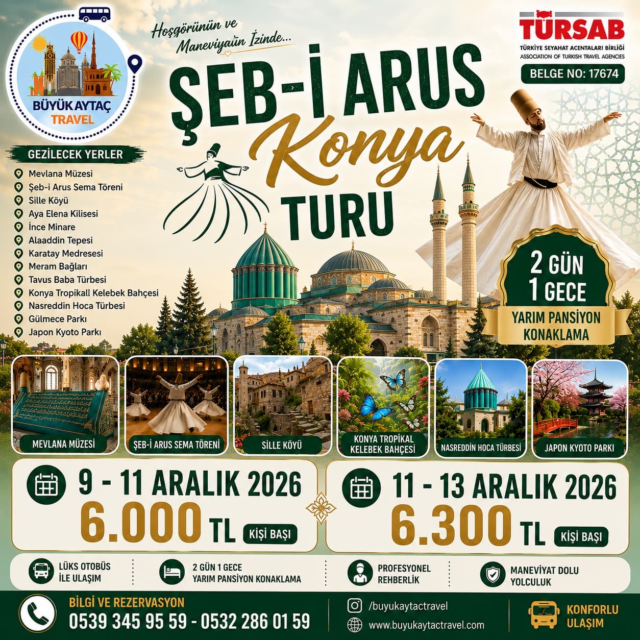 Şeb-i Arus Konya Turu - 9-11 Aralık 2026