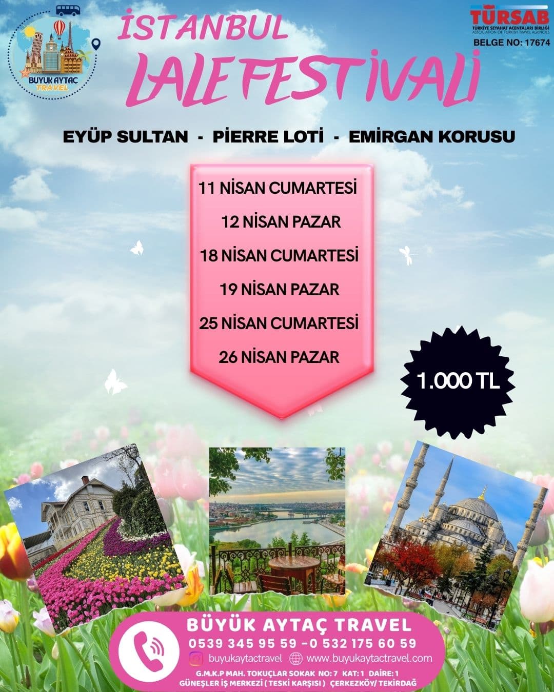 2026 LALE FESTİVALİ - EMİRGAN KORUSU - CUMARTESI 18 NİSAN